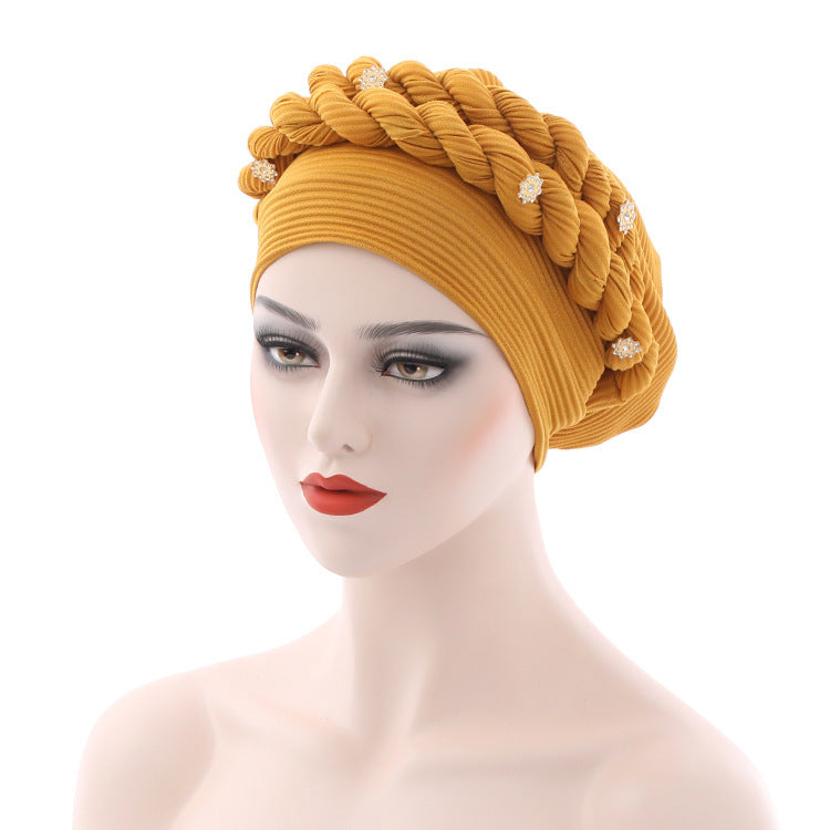 Popular Baotou Hat Braid Hat Messy Linen