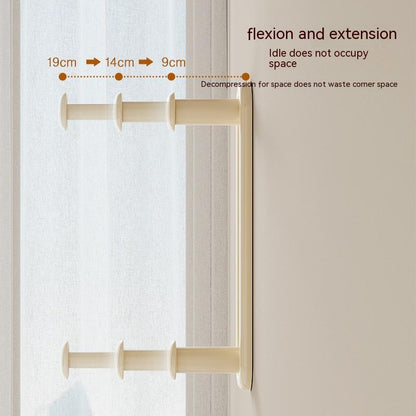 Retractable Hanger Storage Rack - Punch-Free Organizer