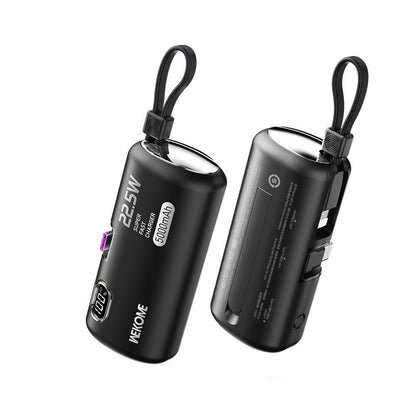 Two black power banks with visible branding on a white background