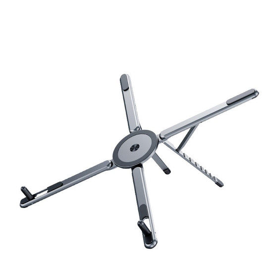 Metal stand with six legs on a white background