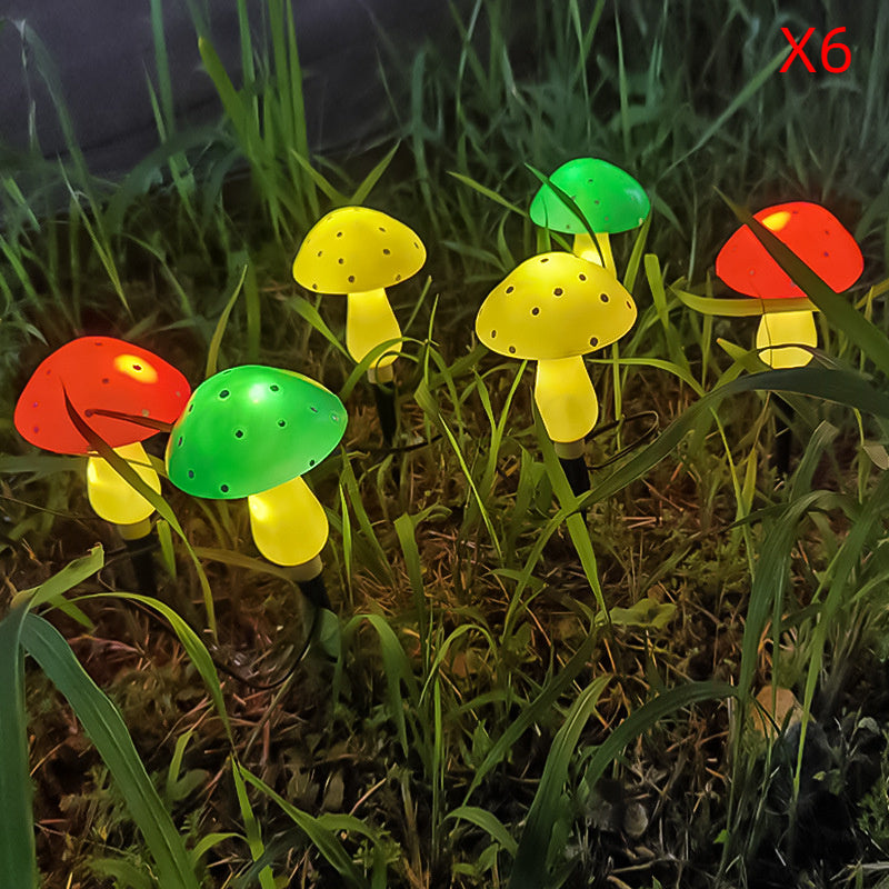 Plastics Solar Mushroom Night Light - Outdoor Courtyard Garden Decoration