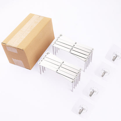 Stainless Steel Telescopic Shelf Folding Kitchen Storage