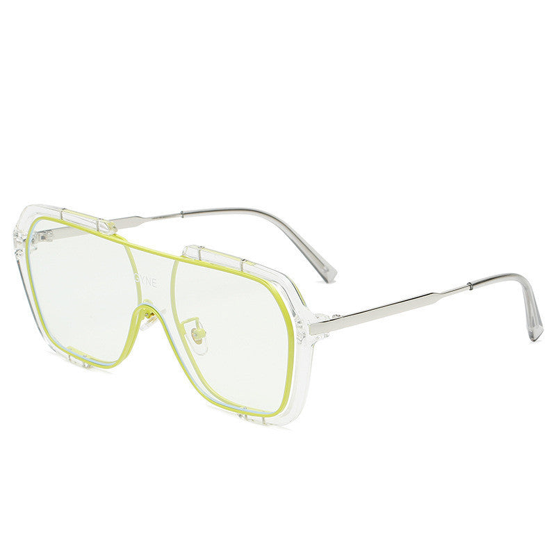 Retro Yellow Sunglasses UV Protection Men Tide