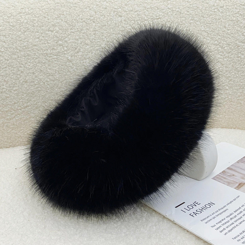 Winter Fur Thickened No-Top Hair Ring Hat