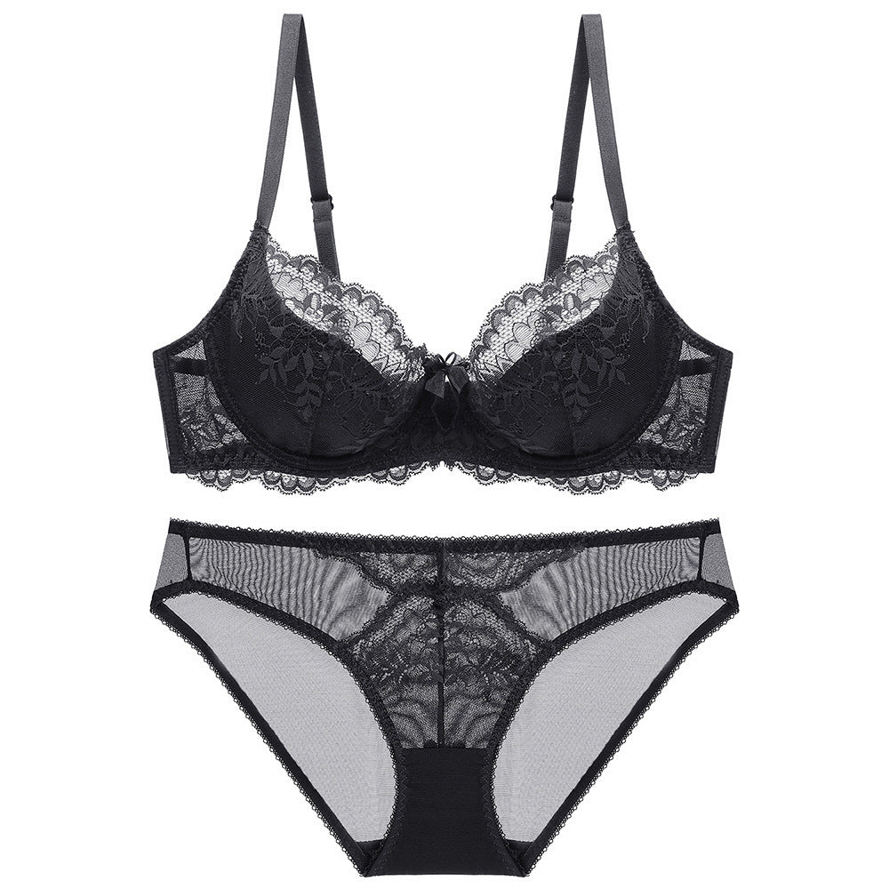 Women's Nylon Bra and Underwear Set – Elegant and Comfortable