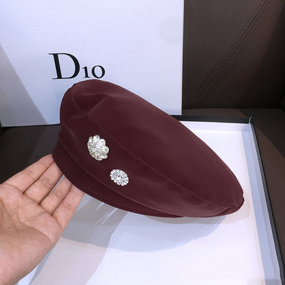 Women's Trendy All-match PU Beret Hat