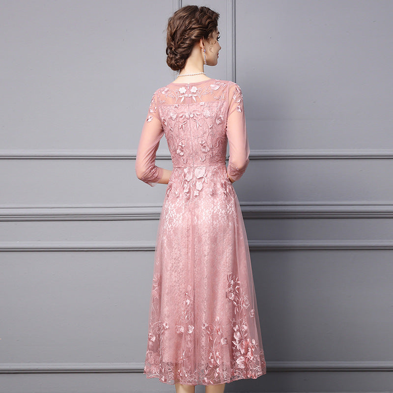 Formal Occasion Delicate Nailed Diamond Long Dress