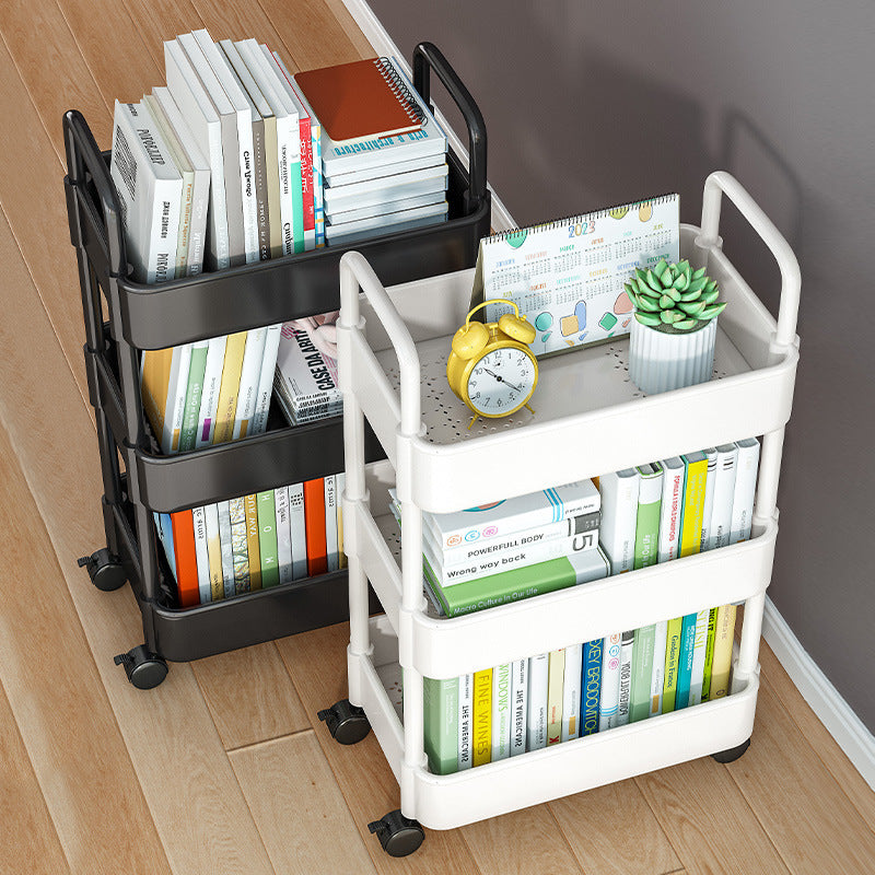 Trolley Double Armrest Storage Floor Snack Bookshelf