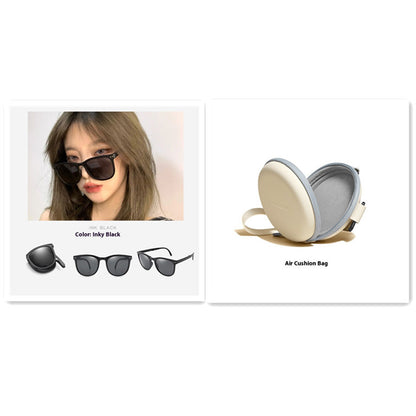 Folding Polarized Box Sunglasses for Women