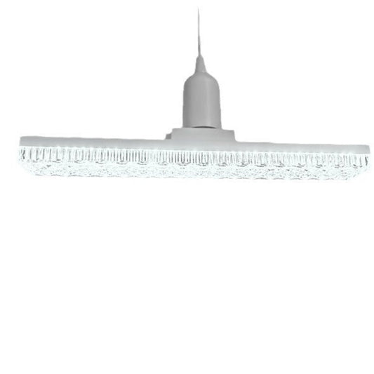 White pendant light fixture on a white background