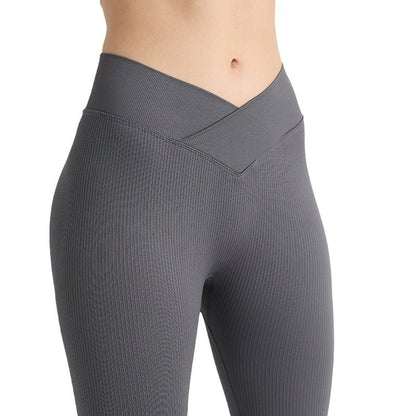 Cross Waist Thread Sports Tights