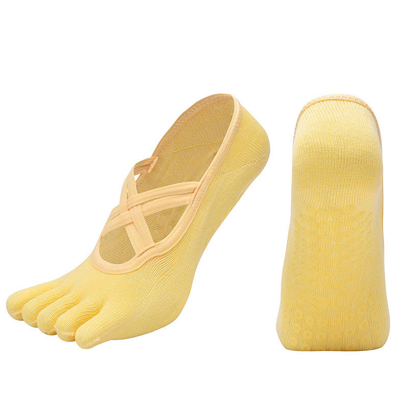 Cross-border Women's Non-slip Five-finger Yoga Socks Live Broadcast Body Dance Aerobics Pilates Fitness Sports Socks