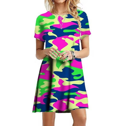 Summer Female Military Camouflage Skirt