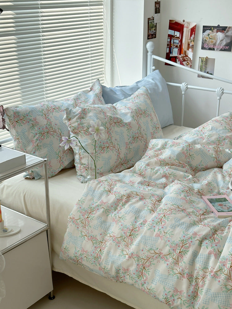 Small Flower Bed Sheet Four-piece Cotton