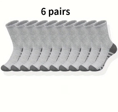 Color Matching Athletic Socks Plus Size Basketball Mid Tube Cotton Breathable