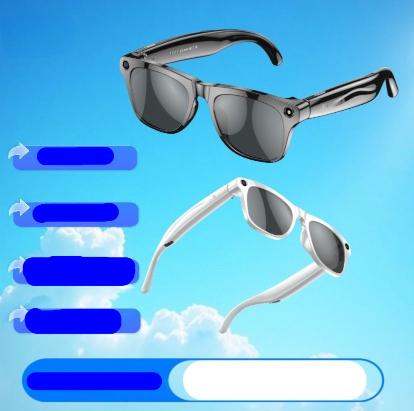 AI Smart Glasses with Camera and Bluetooth Connectivity