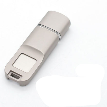 USB flash drive with fingerprint reader on a white background, labeled YSZ-1.