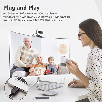 Z-EDGE ZW560D Full HD 1080P Webcam Auto Focus Web Camera For PC-Desktop-Laptop