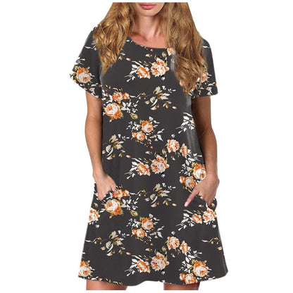 Summer Pullover Medium Style Dress for Women