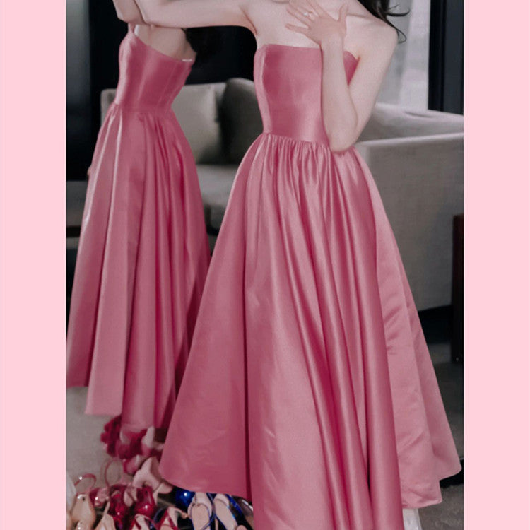 Tube Top Formal Satin Dress