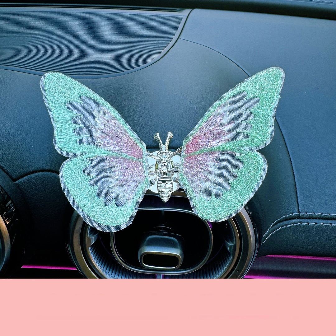 Moving Embroidery Butterfly Car Air Outlet Decoration