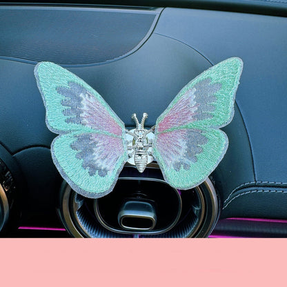 Moving Embroidery Butterfly Car Air Outlet Decoration