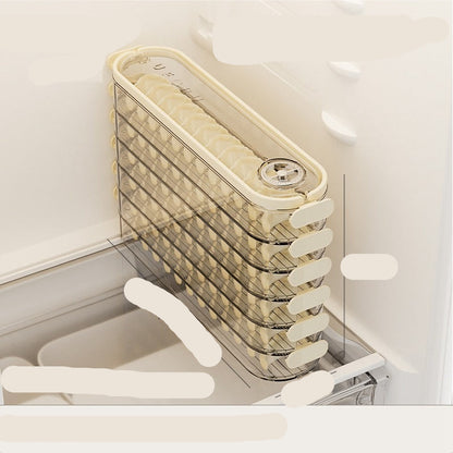 Dumpling steaming tray with six floors on a white background