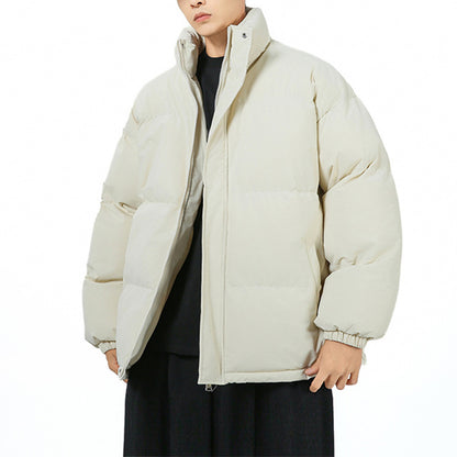 Fashion Loose Stand-Collar Cotton Coat for Couples