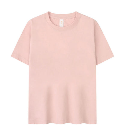 Children's Solid Color Round Neck Short Sleeves T-shirt