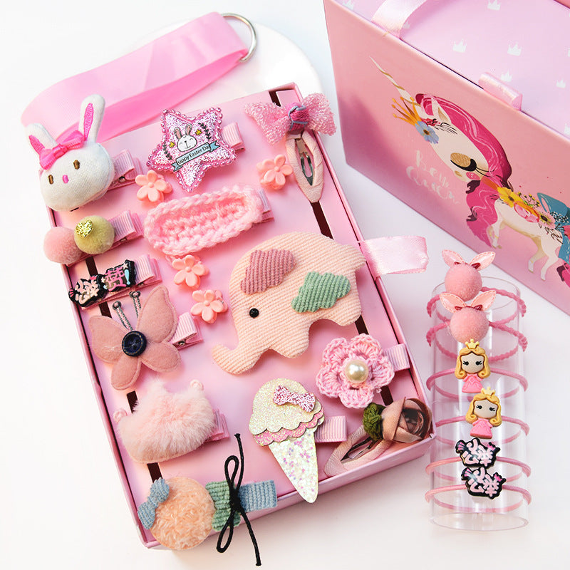 24-piece Children's Day Gift Children's Hairpin Headdress Girls Baby Hair Clip Cute Princess Hair Accessories Set