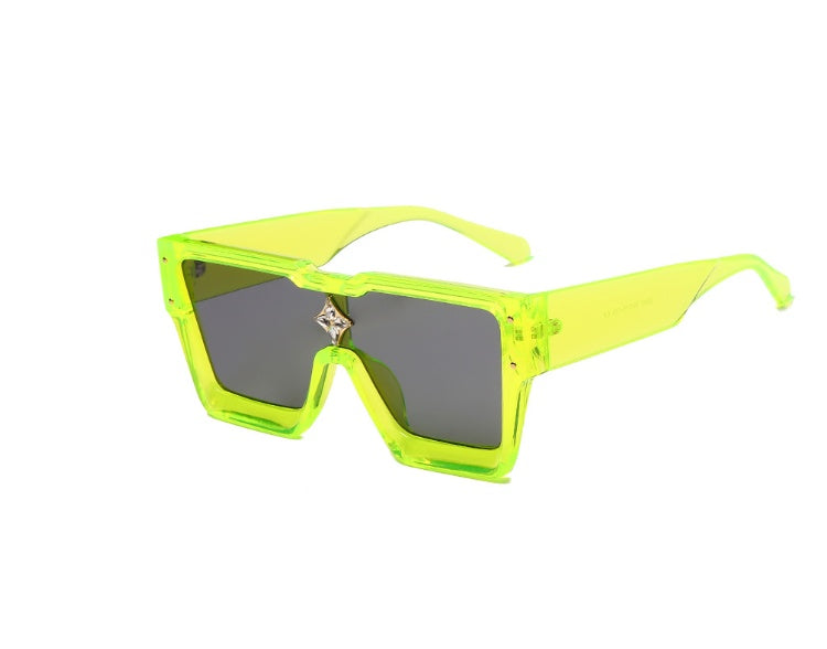Oversized One-Lens Square Sunglasses for Men & Women