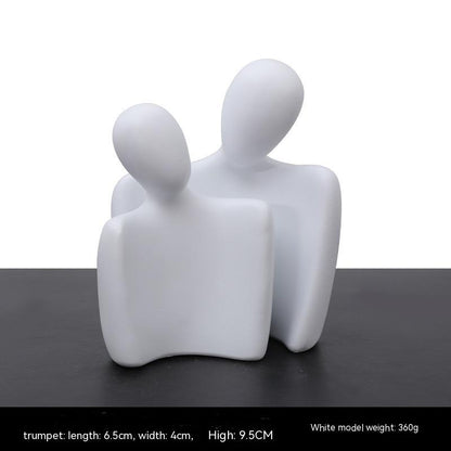 Modern Minimalist Sculpture – Ceramic Resin Home Decoration