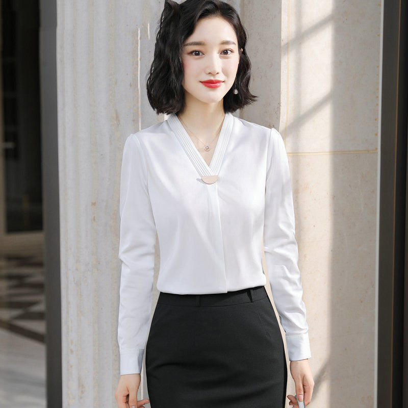 Ladies' Long-sleeved Professional Suit Formal Dress Skirt Trousers