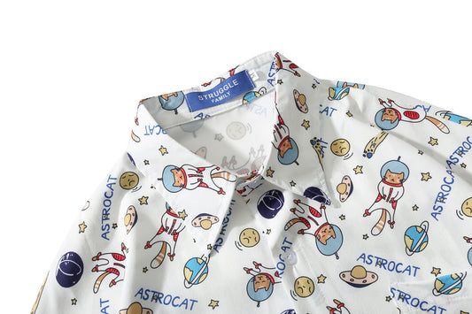 Funny Cartoon Full Printed Short Sleeve Shirts For Men And Women
