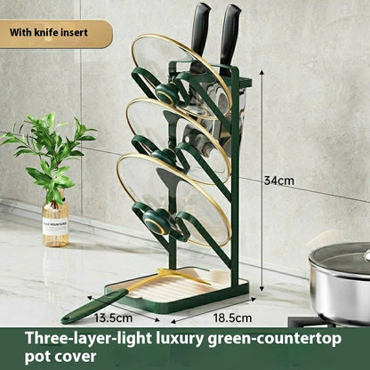 Desktop Punch-free Kitchen Lid Rack