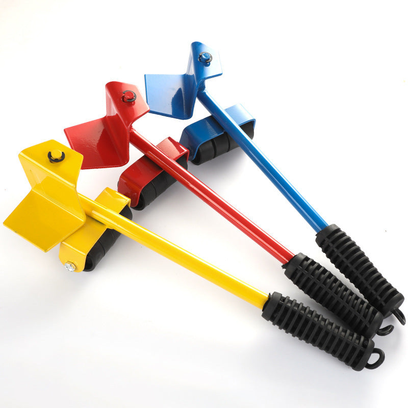 Three colorful lawn edgers on a white background