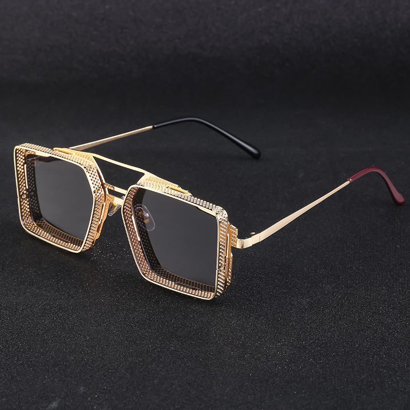 Vintage Steampunk Metal Sunglasses for Men
