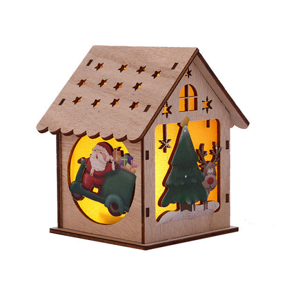 Christmas Decorative Wooden Ornaments LED Lighting