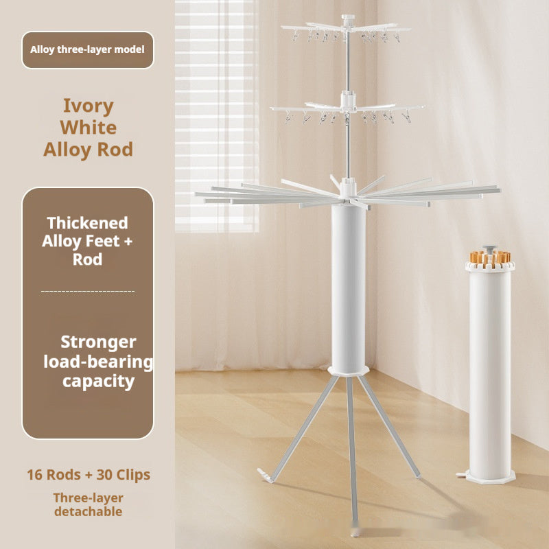 Household Floor Folding Clothes Drying Rack - Versatile and Stylish