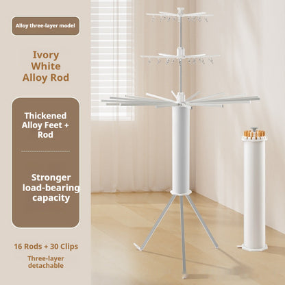Household Floor Folding Clothes Drying Rack - Versatile and Stylish