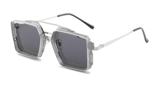 Vintage Steampunk Metal Sunglasses for Men