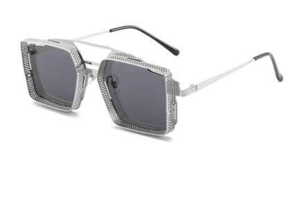 Vintage Steampunk Metal Sunglasses for Men
