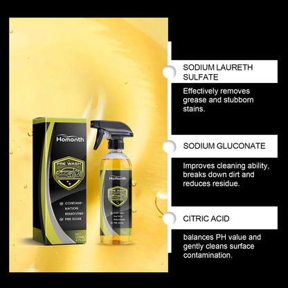 Homonth Automotive Detergent Wipe Free Car Wash Liquid Stain Removal Cleaning Protection Bright Daily Maintenance