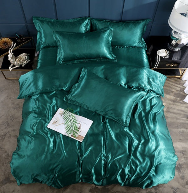 Bed Sheet Quilt Cover Naked Sleep Cool Silk Single Three Piece Set