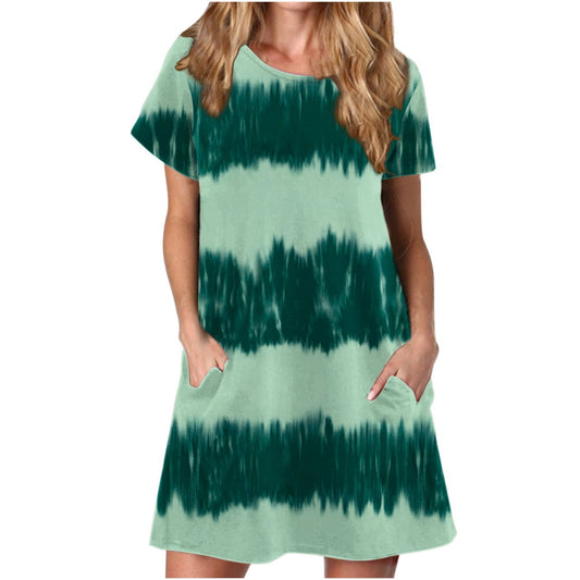 Summer Pullover Medium Style Dress for Women