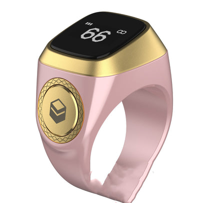 Zikr1 Lite Smart Ring – Digital Muslim Tasbih Counter with OLED Display and Bluetooth
