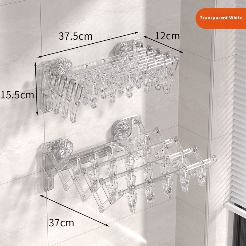 Suction Cup Socks Foldable Drying Punch-Free Towel Rack