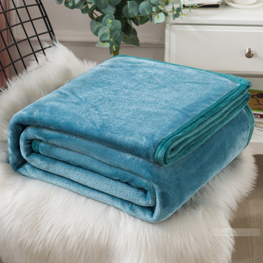 Coral Fleece Bed Sheet Person Air Conditioner Yoga Towel Blanket