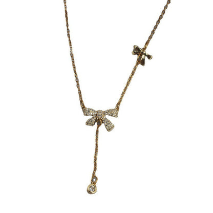 Bow Necklace Female Ins Style Necklace Female Sweet Elegance Pendant