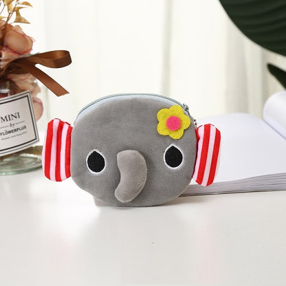 Plush Cute Coin Purse - Cartoon Cloth Women's Key Case